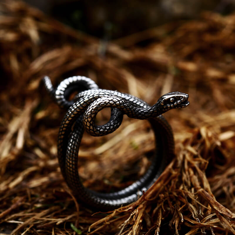 Wild Snake Stainless Steel Animal Ring