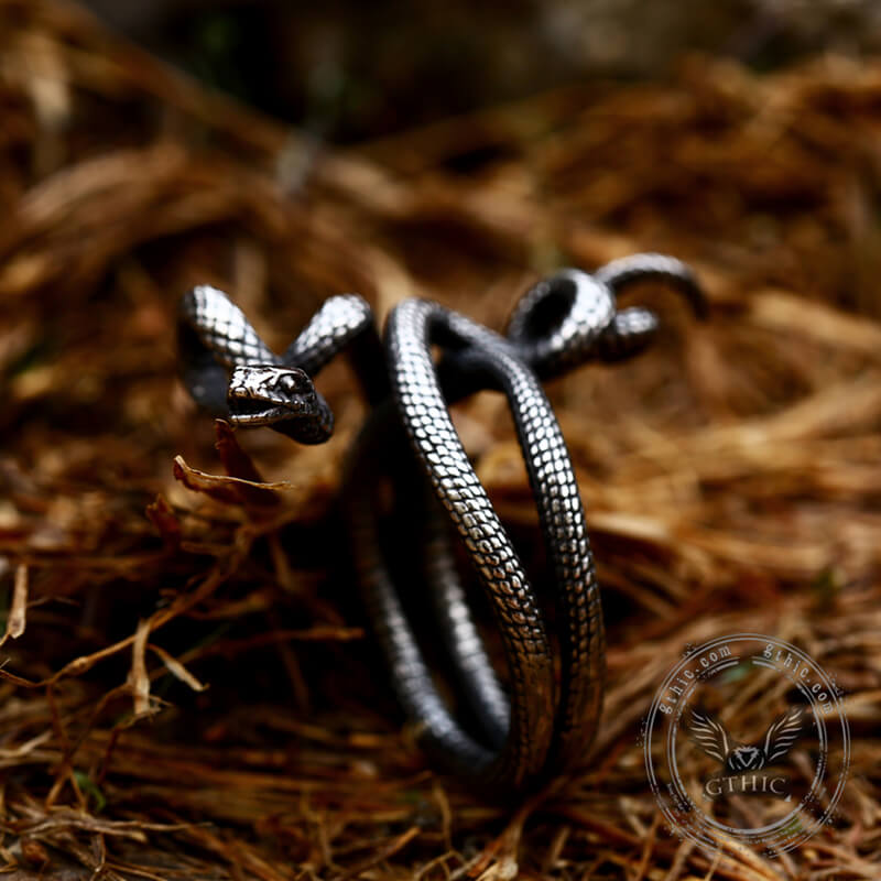 Wild Snake Stainless Steel Animal Ring