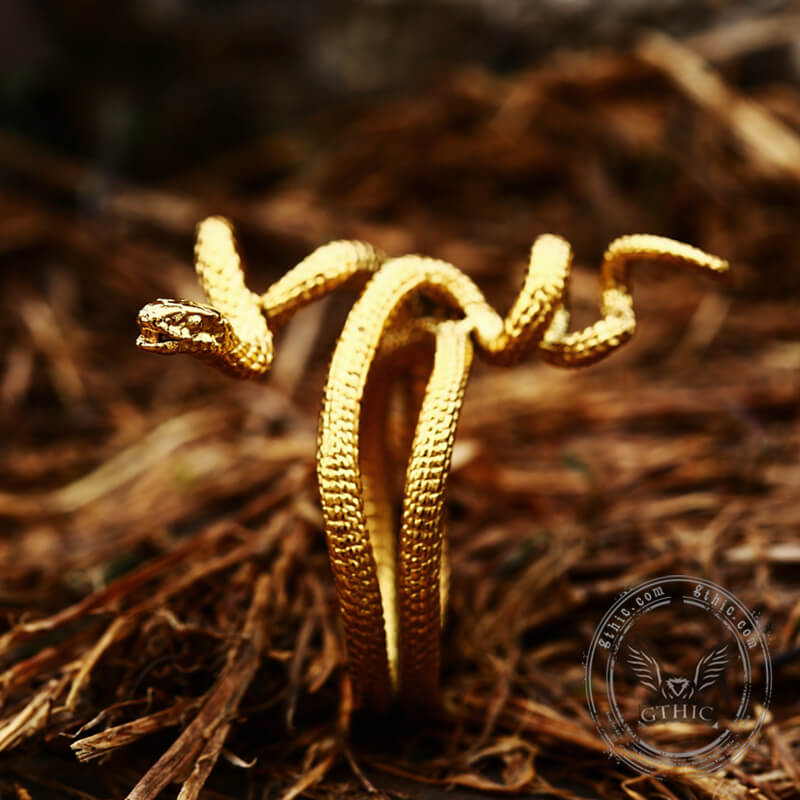 Wild Snake Stainless Steel Animal Ring
