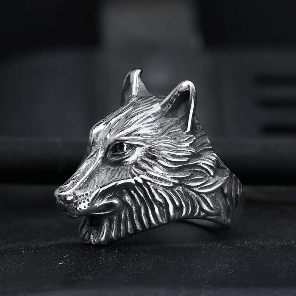 Wild Wolf 316L Stainless Steel Viking Ring
