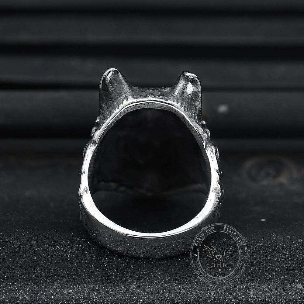 Wild Wolf 316L Stainless Steel Viking Ring