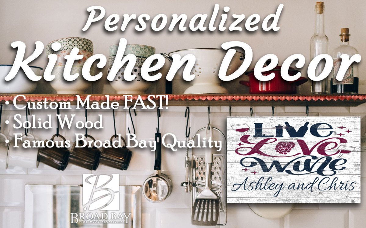 Wine Lover Sign Gift Personalized Live Love Wine Sign for Kitchen or Home