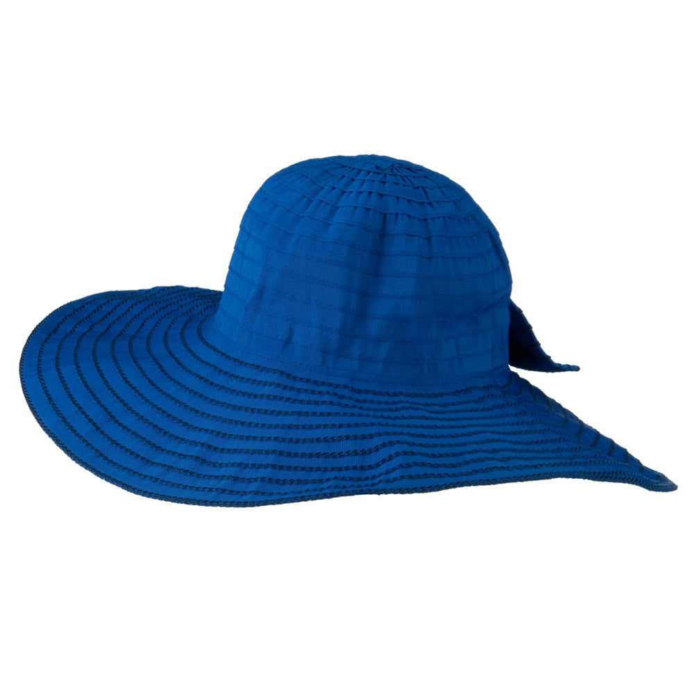 Woman's Large Bow Wired Brim Hat
