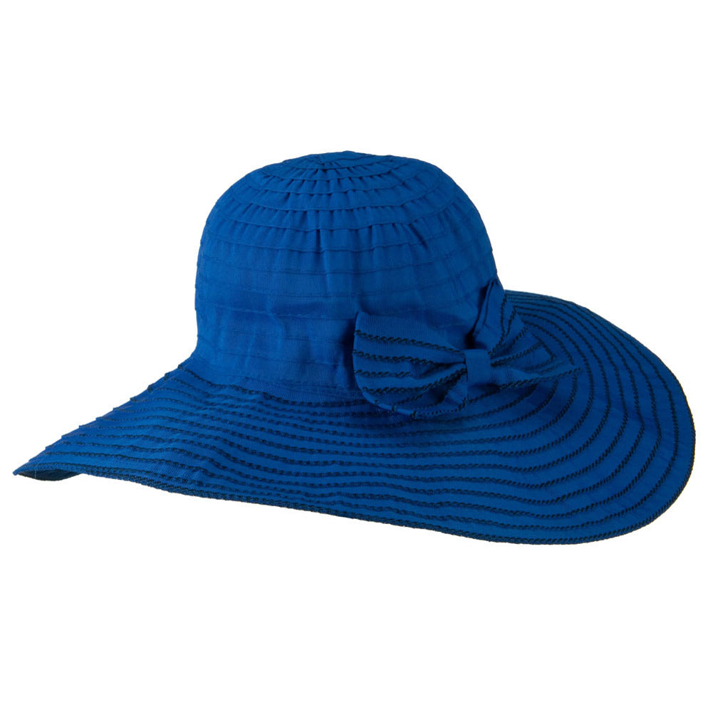 Woman's Large Bow Wired Brim Hat