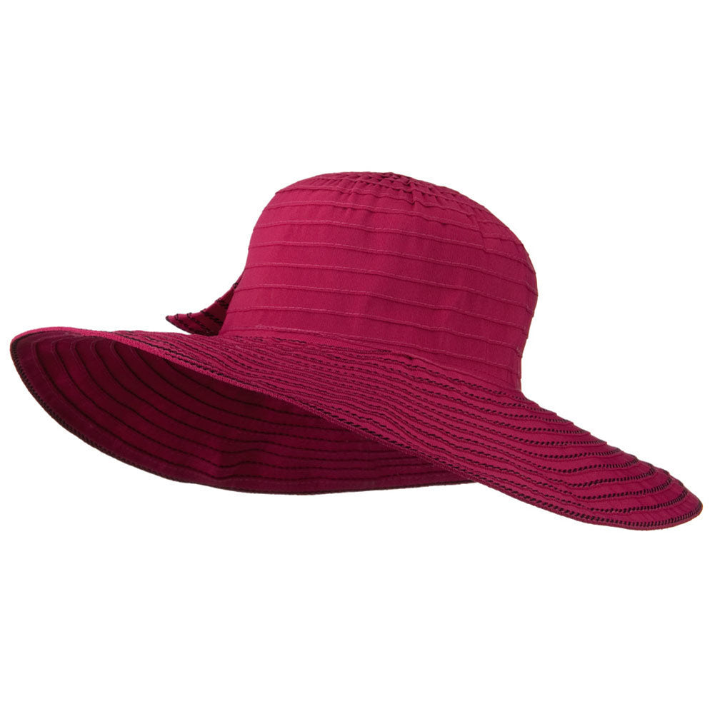Woman's Large Bow Wired Brim Hat