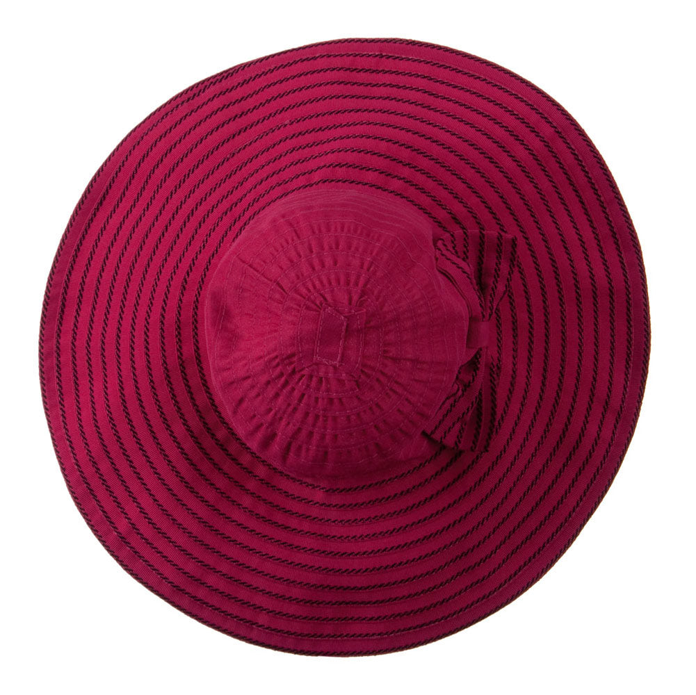 Woman's Large Bow Wired Brim Hat