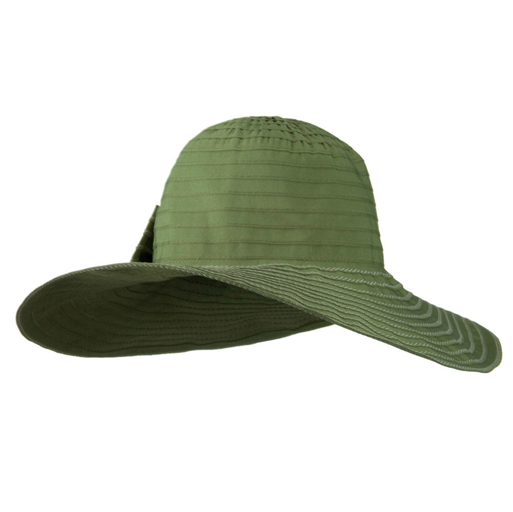 Woman's Large Bow Wired Brim Hat