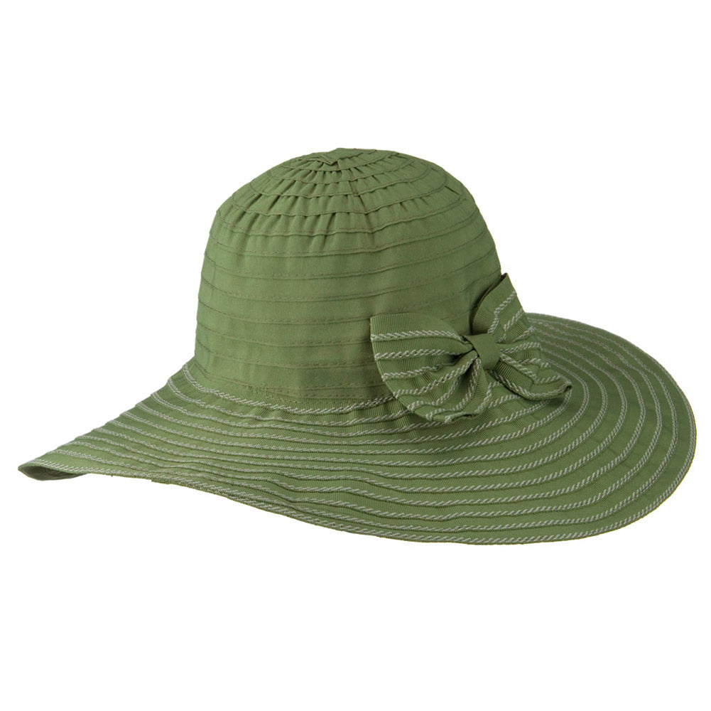 Woman's Large Bow Wired Brim Hat