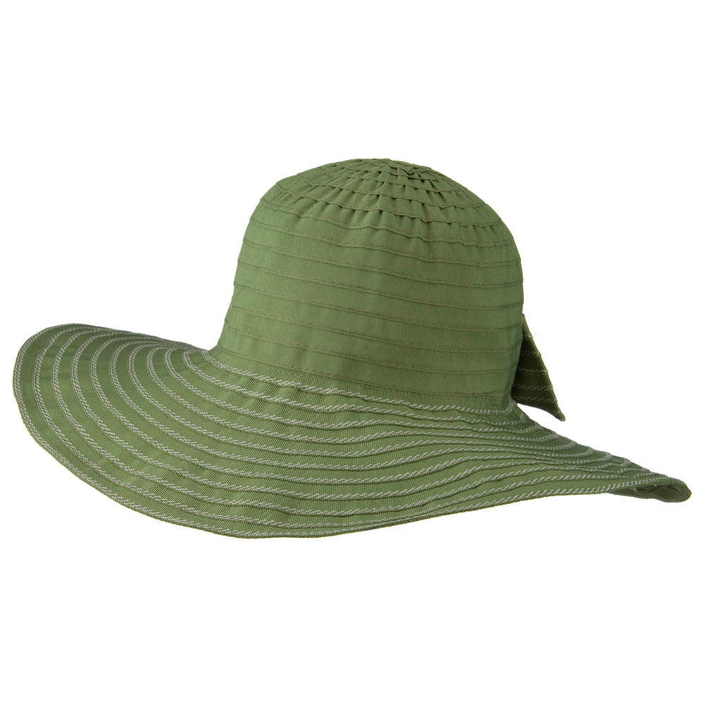 Woman's Large Bow Wired Brim Hat