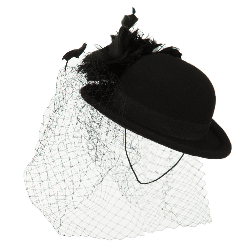 Mini Wool Bowler Fascinator