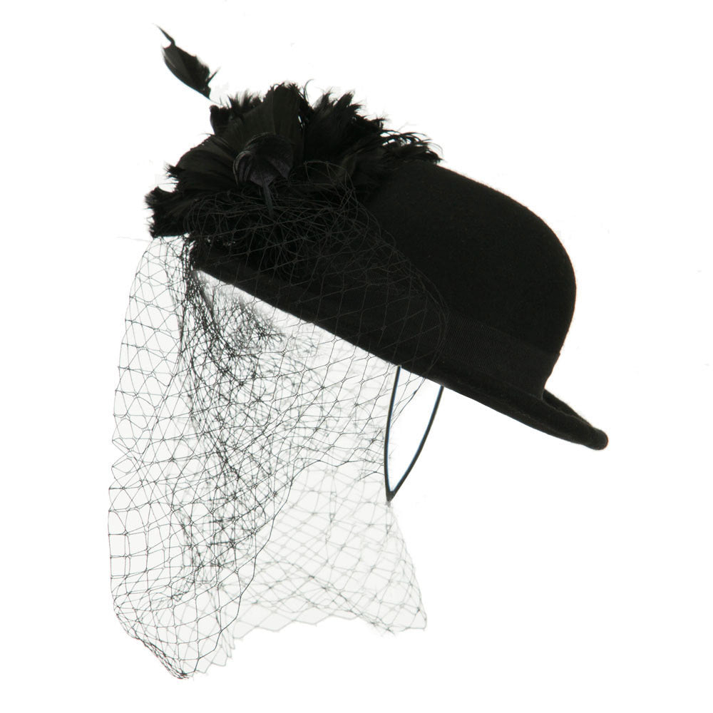 Mini Wool Bowler Fascinator