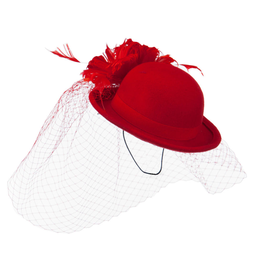 Mini Wool Bowler Fascinator