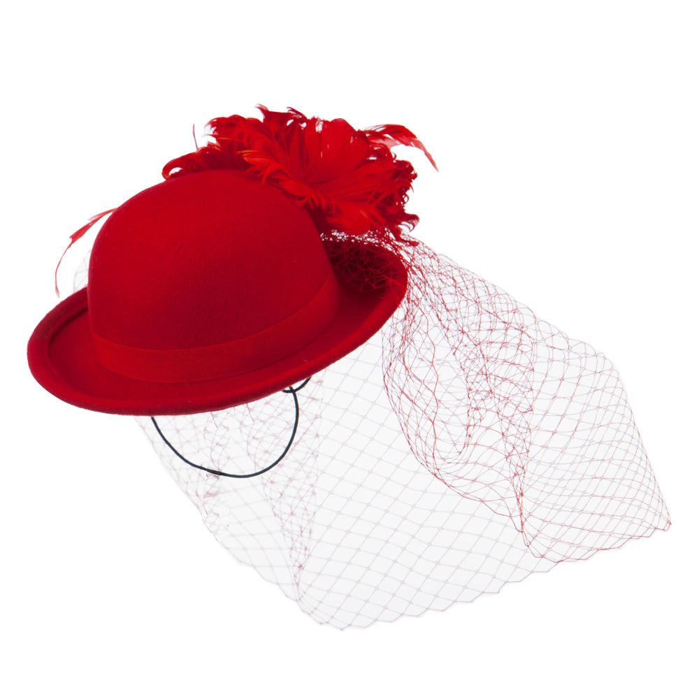 Mini Wool Bowler Fascinator