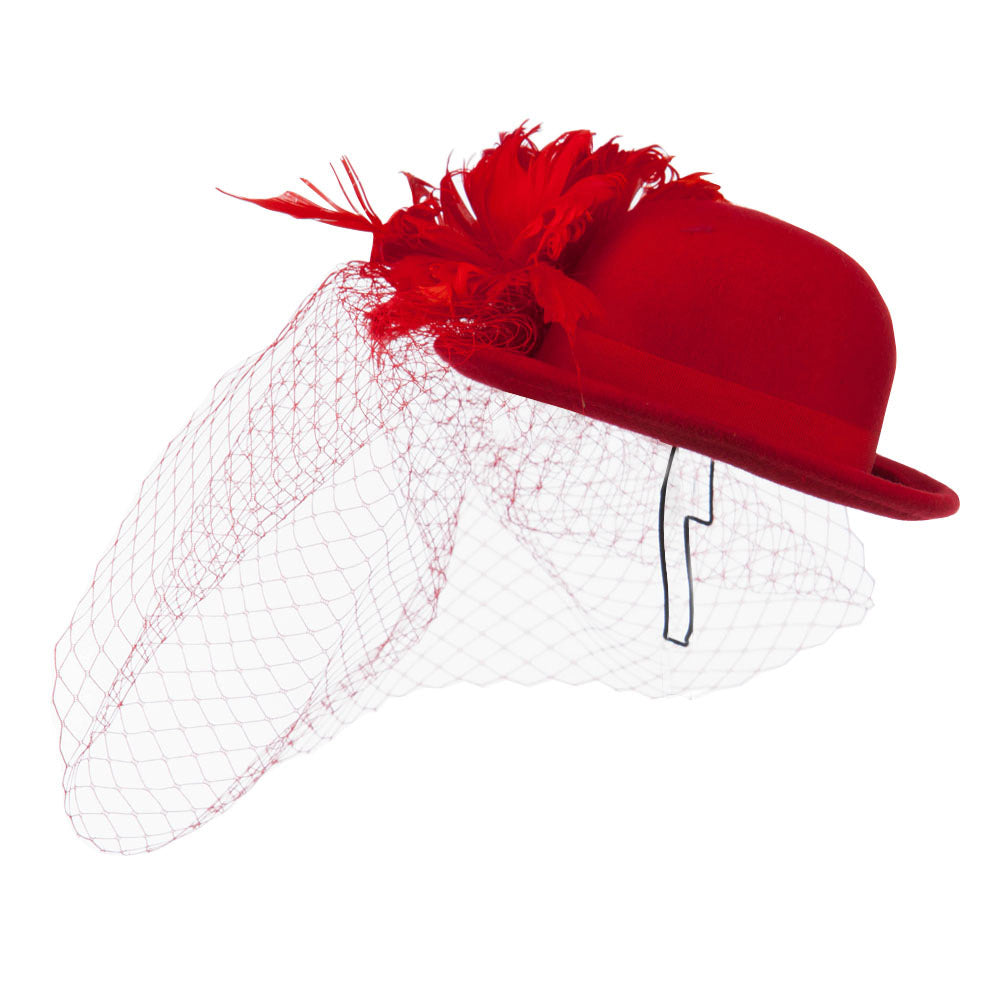 Mini Wool Bowler Fascinator