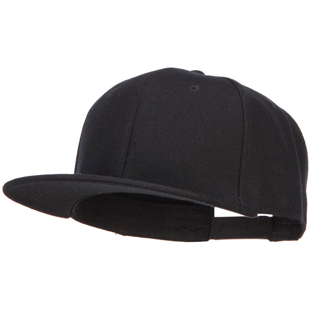 Wool Blend Flat Bill Snapback Cap