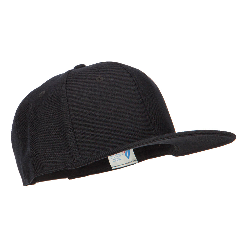 Wool Blend Flat Bill Snapback Cap