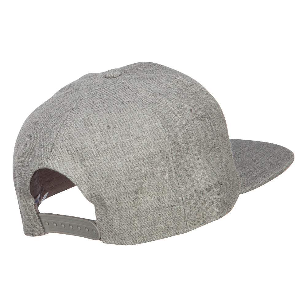 Wool Blend Flat Bill Snapback Cap