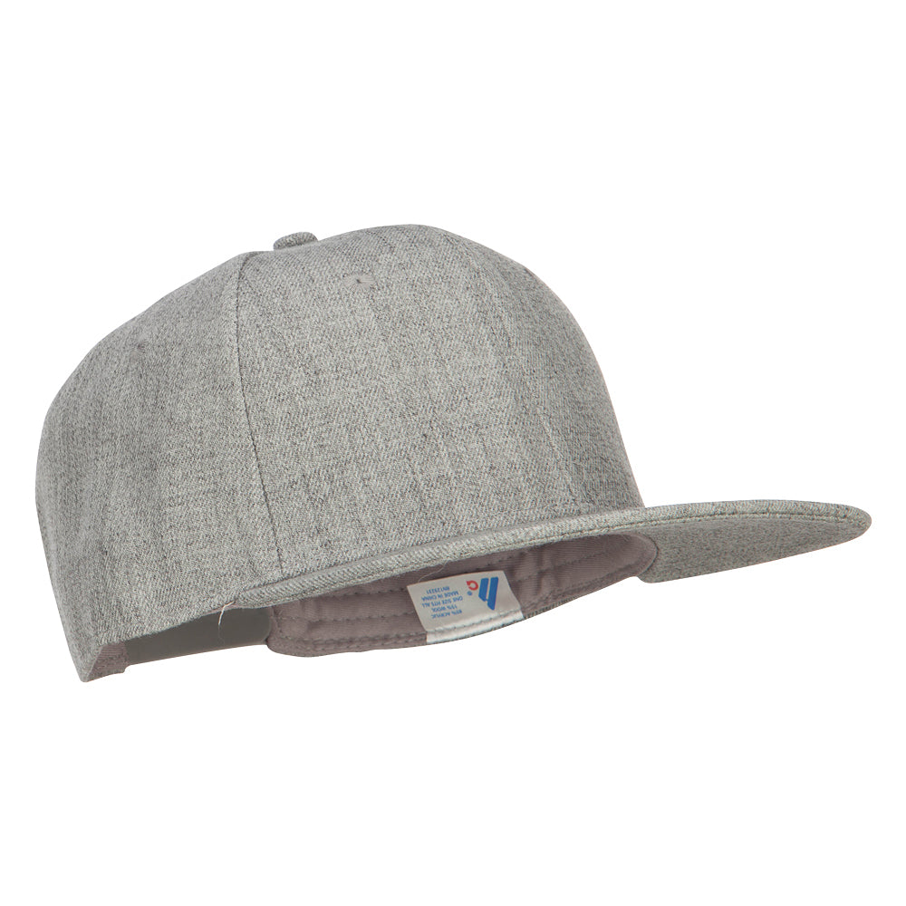 Wool Blend Flat Bill Snapback Cap