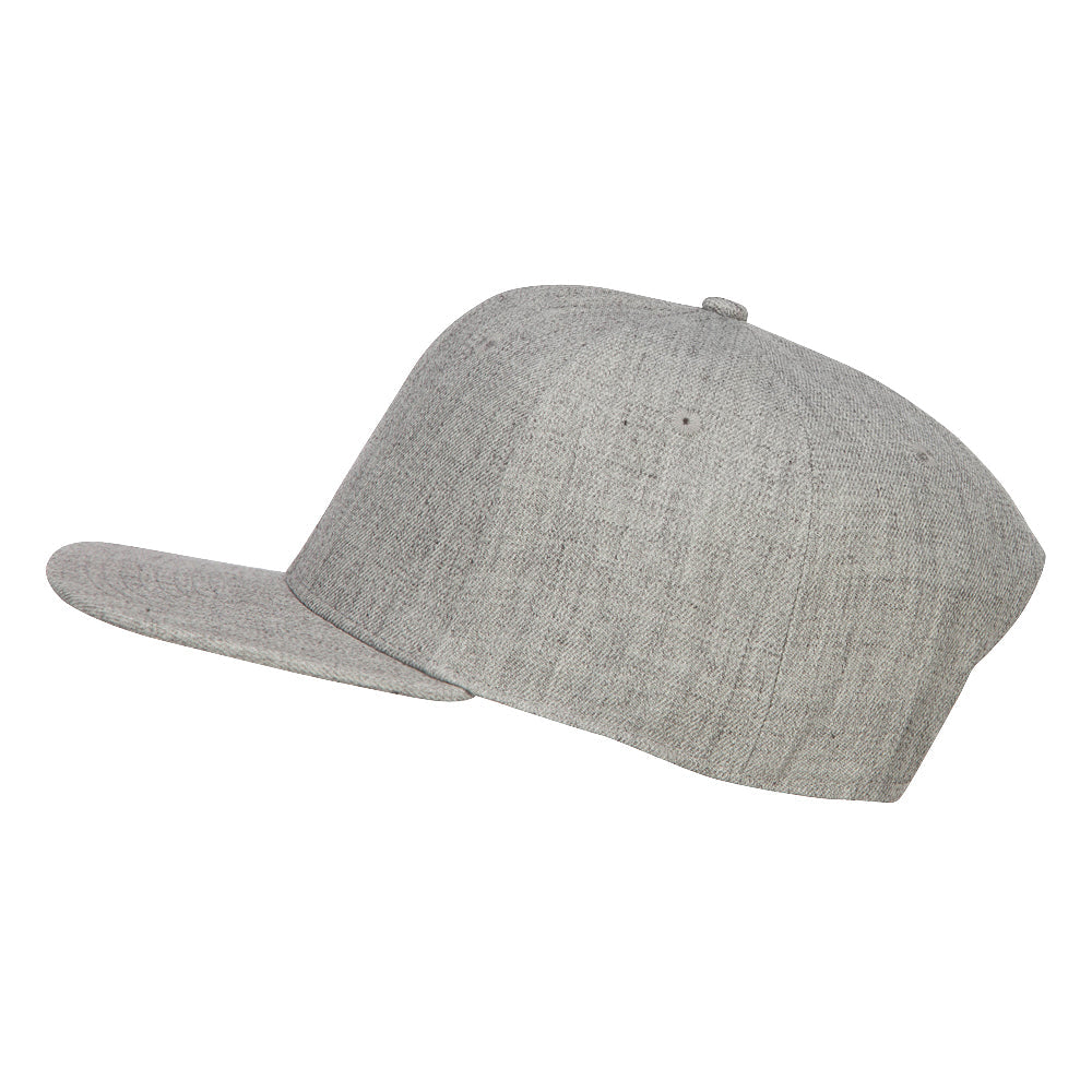 Wool Blend Flat Bill Snapback Cap