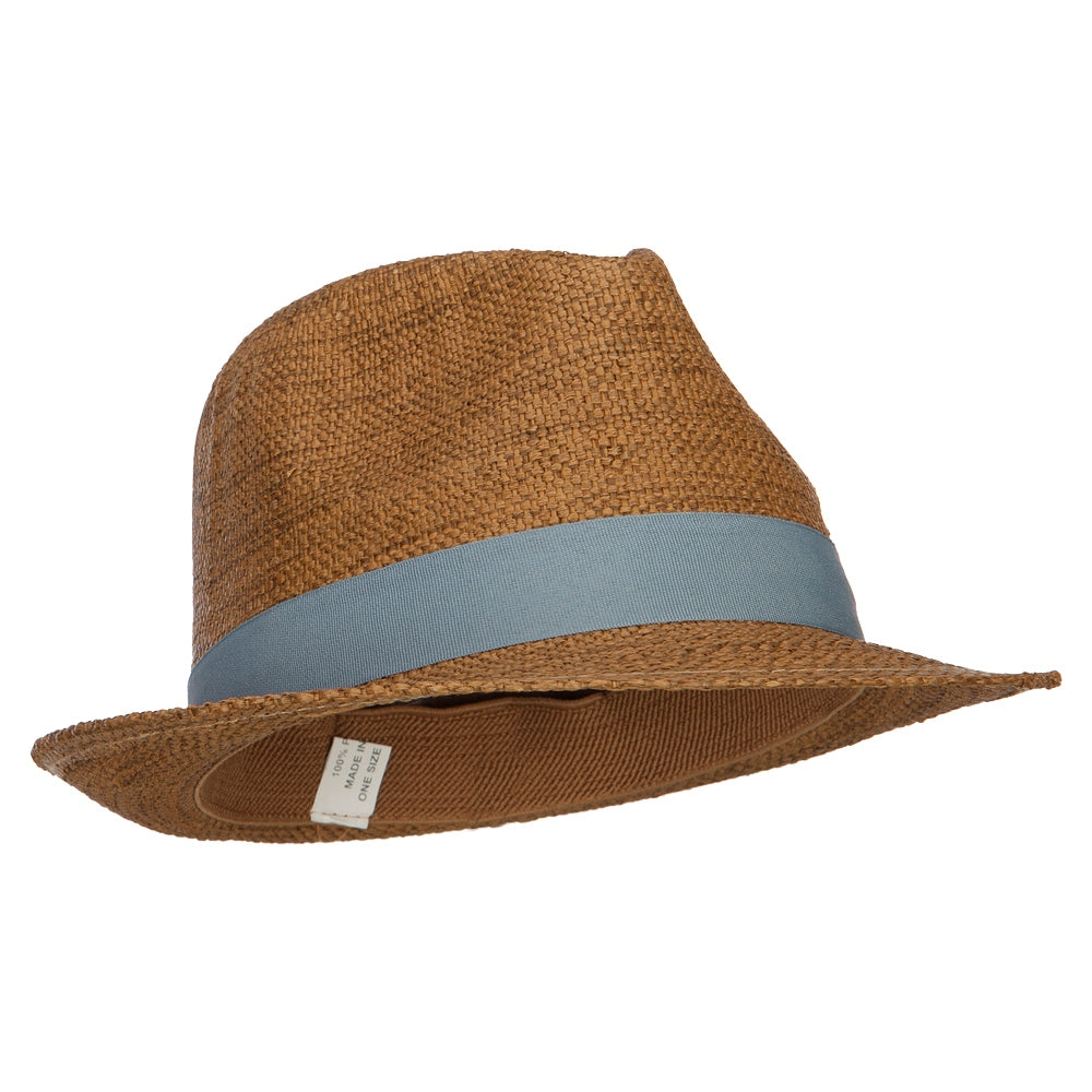 Men's Large Brim Paper Woven Fedora