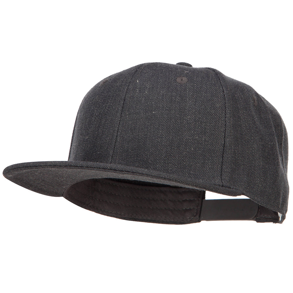 Wool Blend Flat Bill Snapback Cap