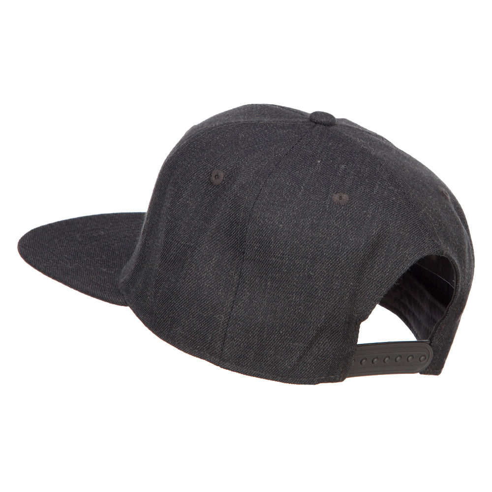 Wool Blend Flat Bill Snapback Cap