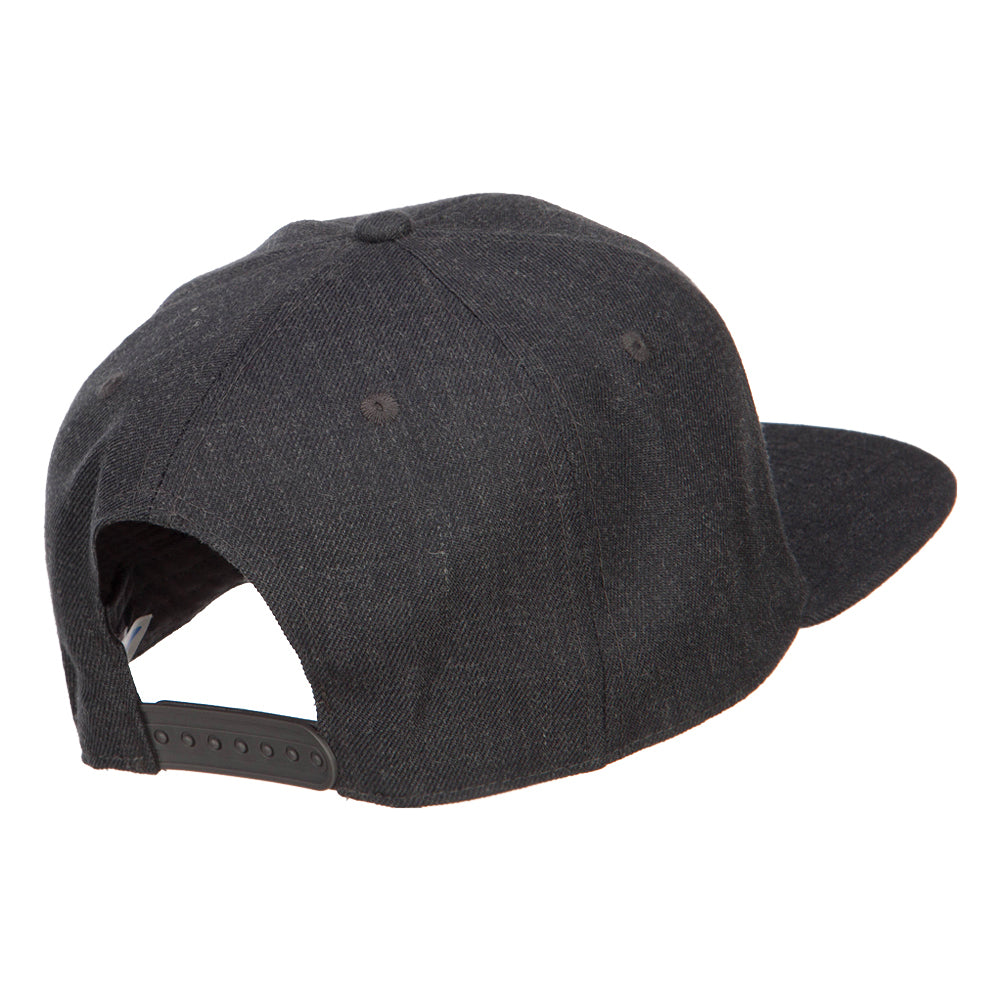Wool Blend Flat Bill Snapback Cap