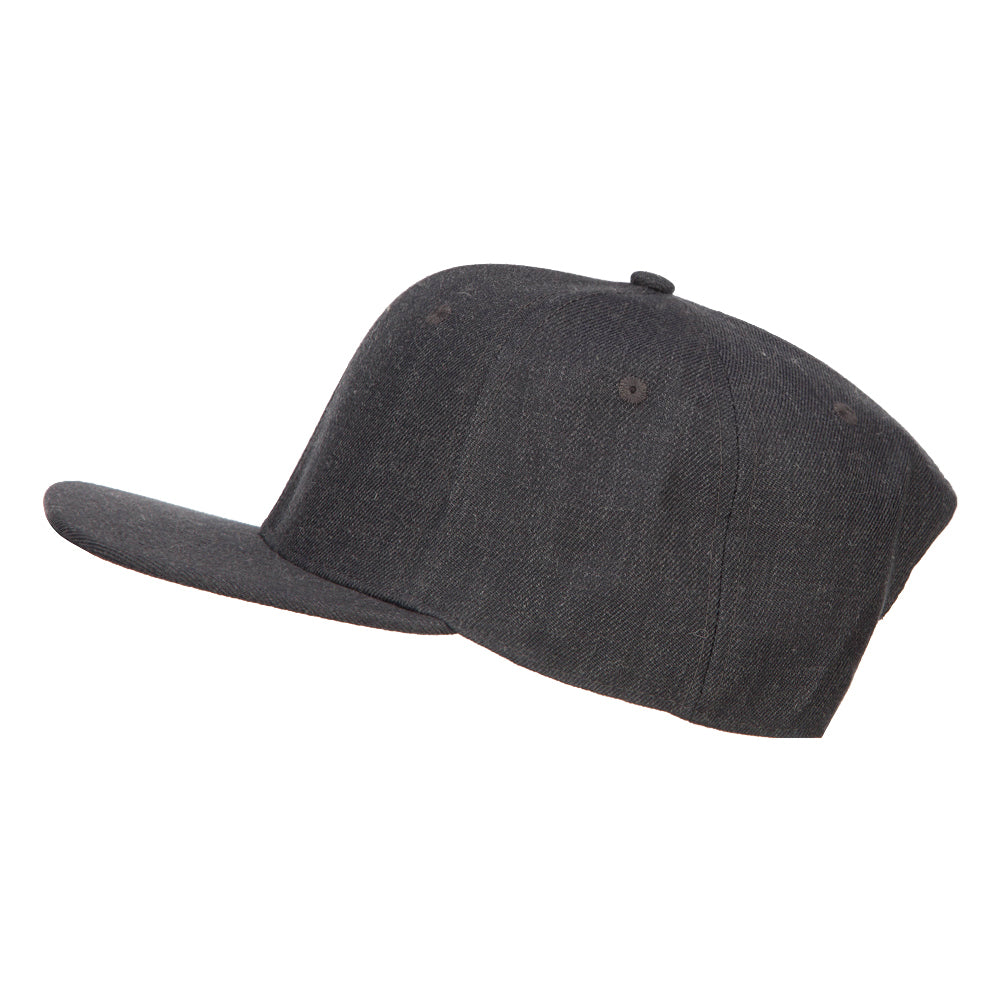 Wool Blend Flat Bill Snapback Cap