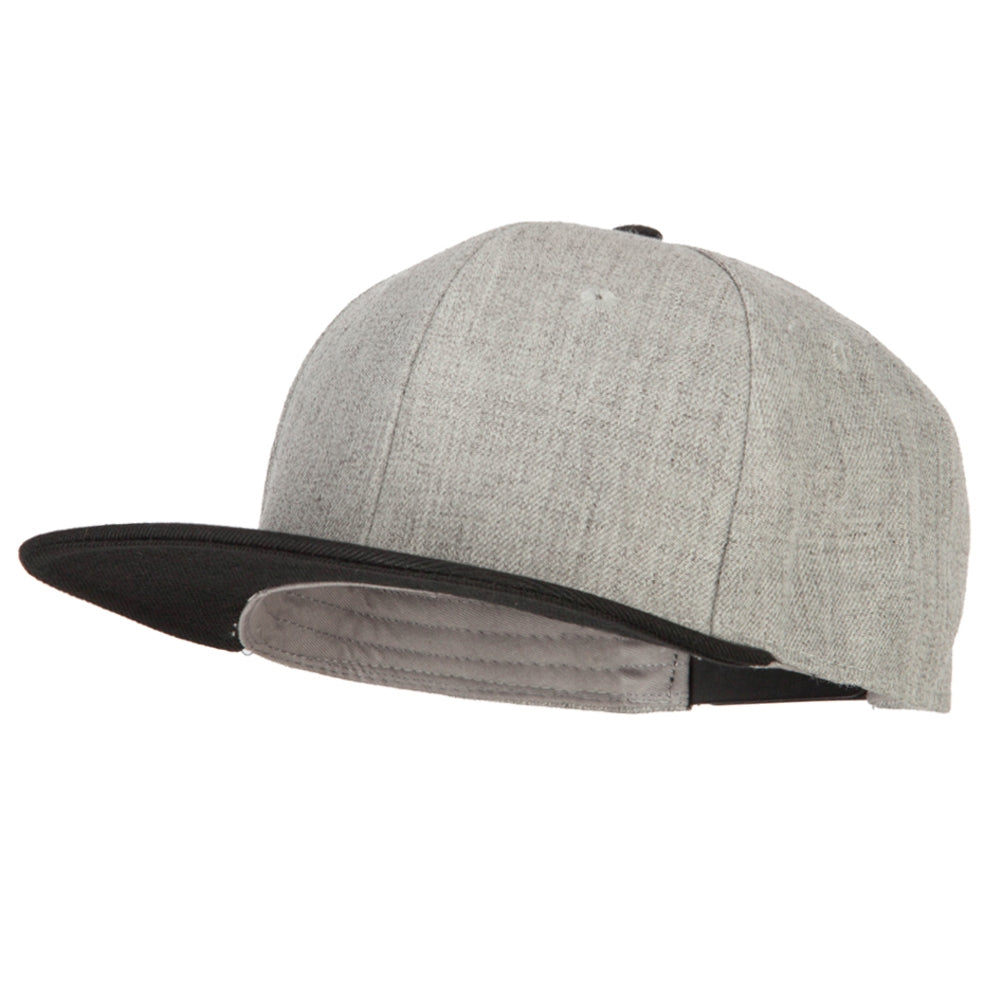 Wool Blend Flat Bill Snapback Cap