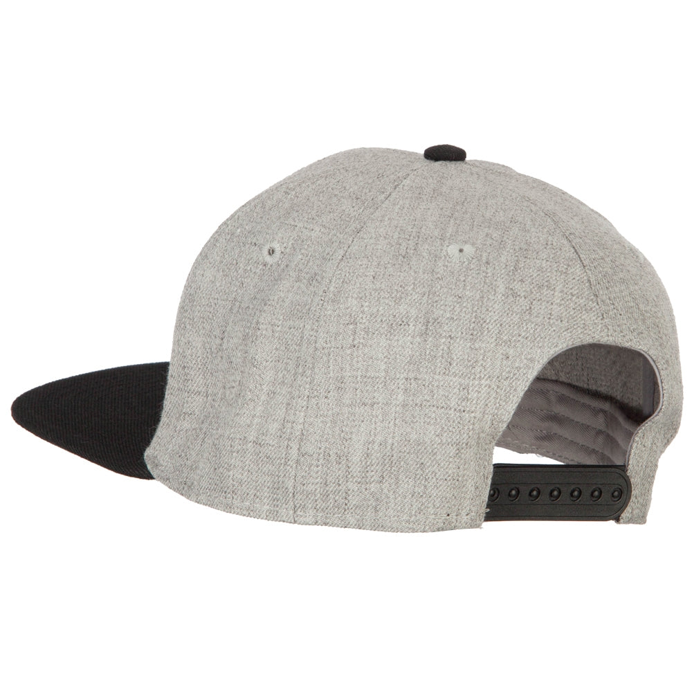 Wool Blend Flat Bill Snapback Cap