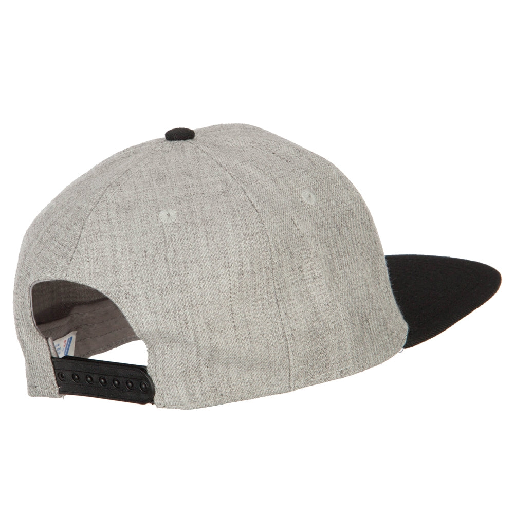 Wool Blend Flat Bill Snapback Cap