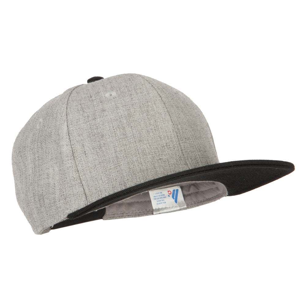 Wool Blend Flat Bill Snapback Cap