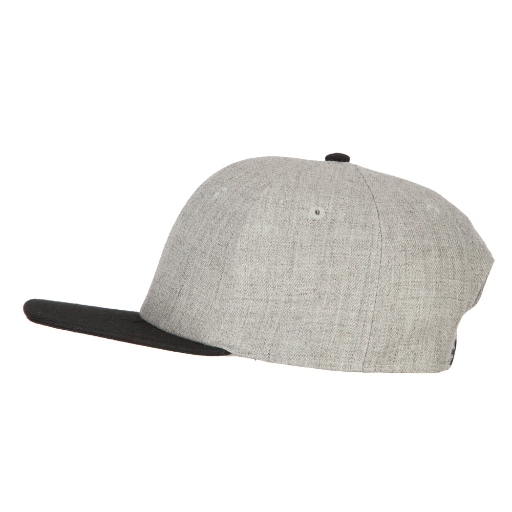 Wool Blend Flat Bill Snapback Cap