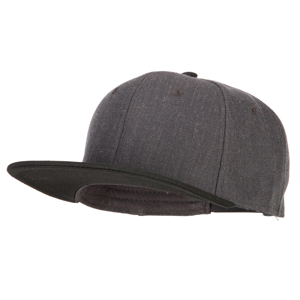 Wool Blend Flat Bill Snapback Cap