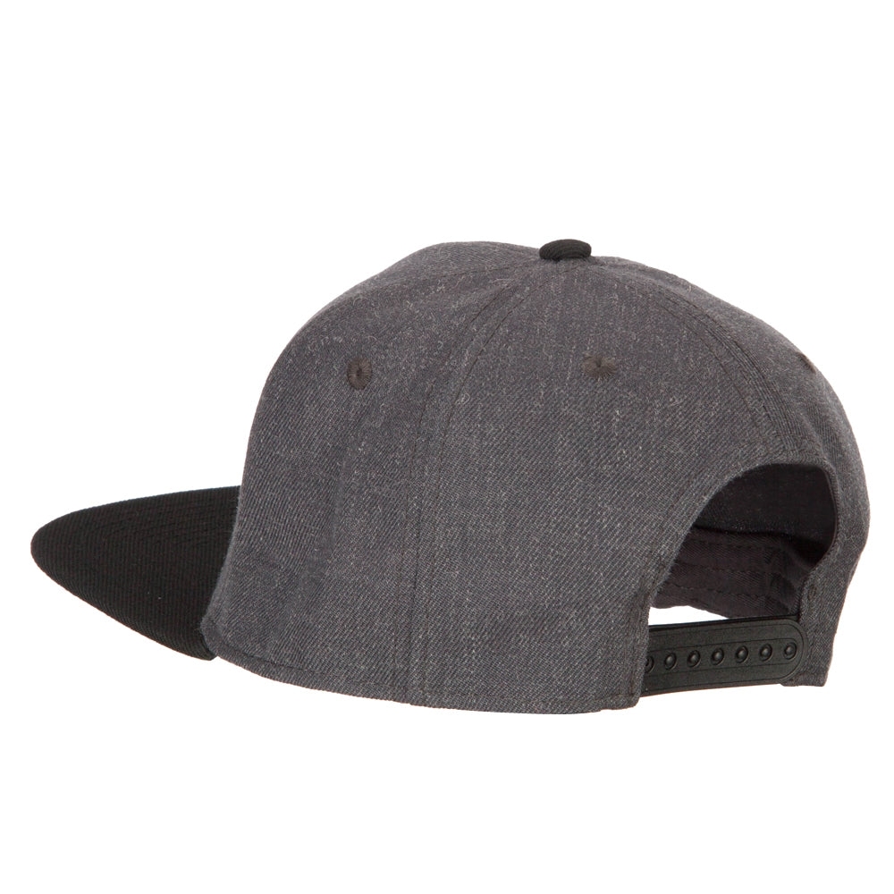 Wool Blend Flat Bill Snapback Cap
