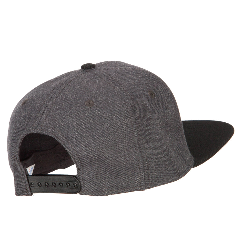 Wool Blend Flat Bill Snapback Cap