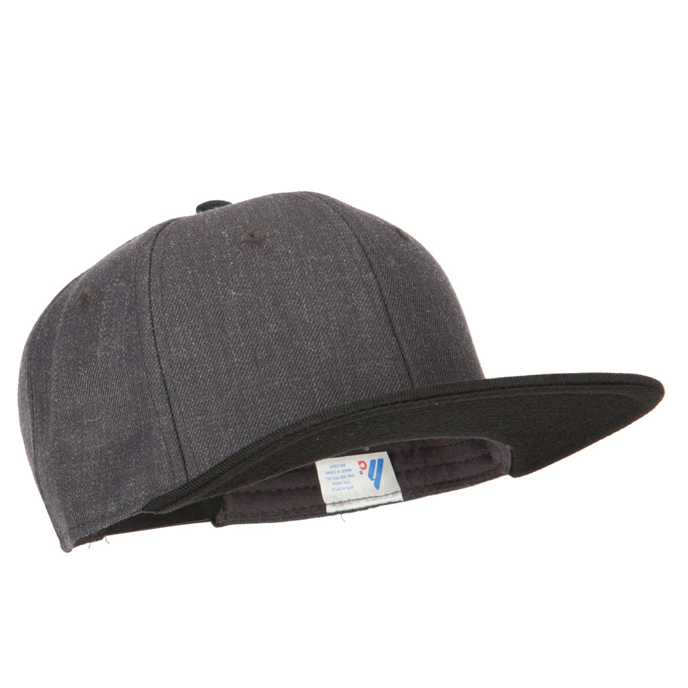 Wool Blend Flat Bill Snapback Cap