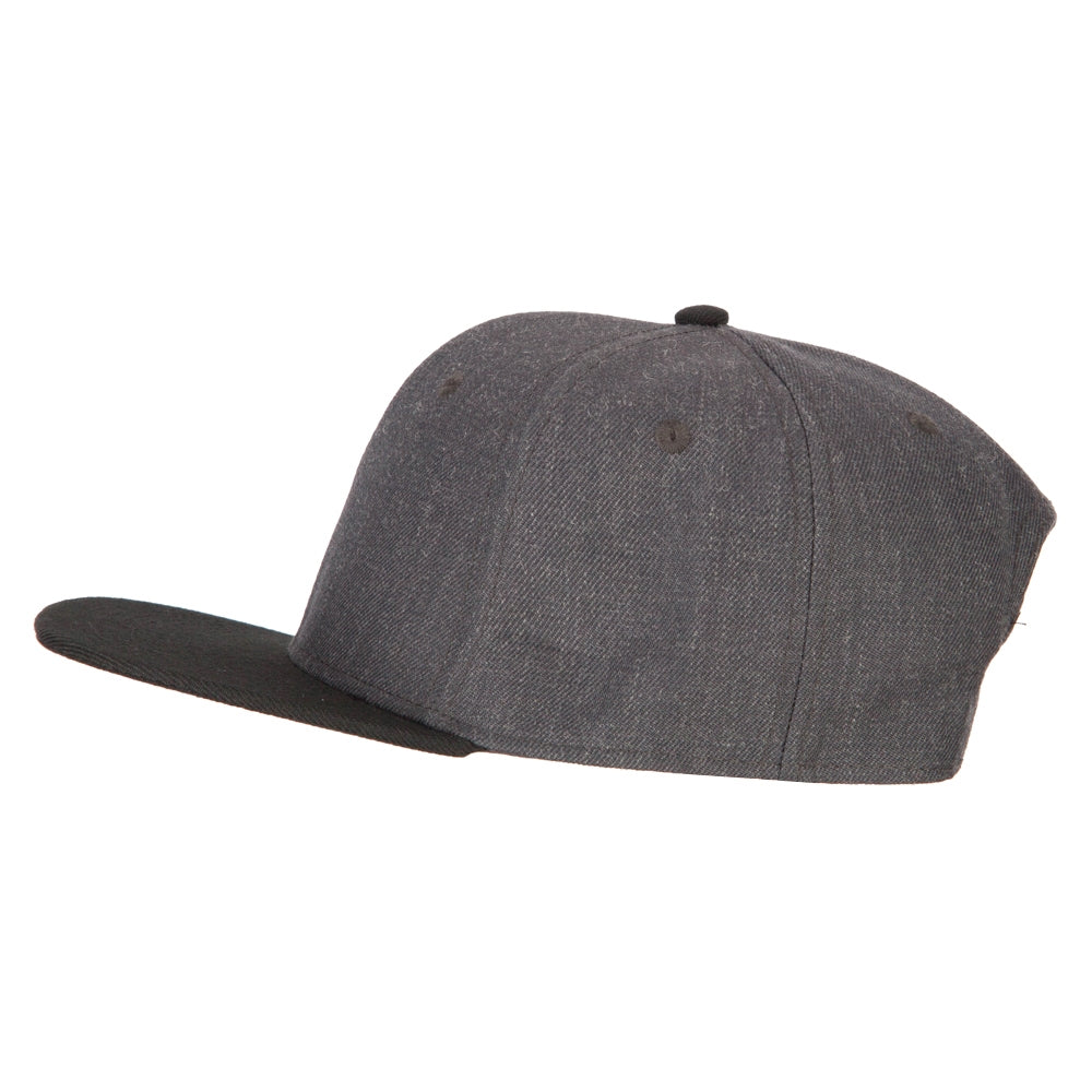 Wool Blend Flat Bill Snapback Cap