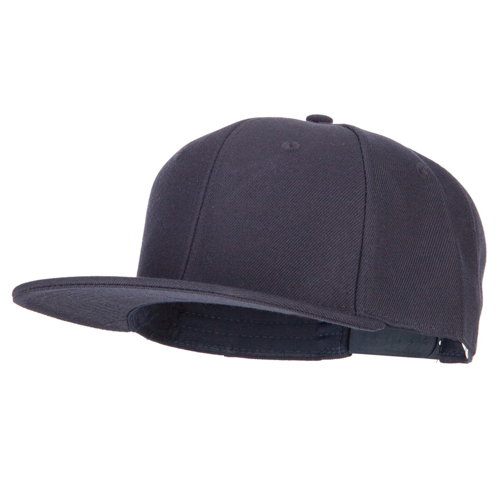 Wool Blend Flat Bill Snapback Cap
