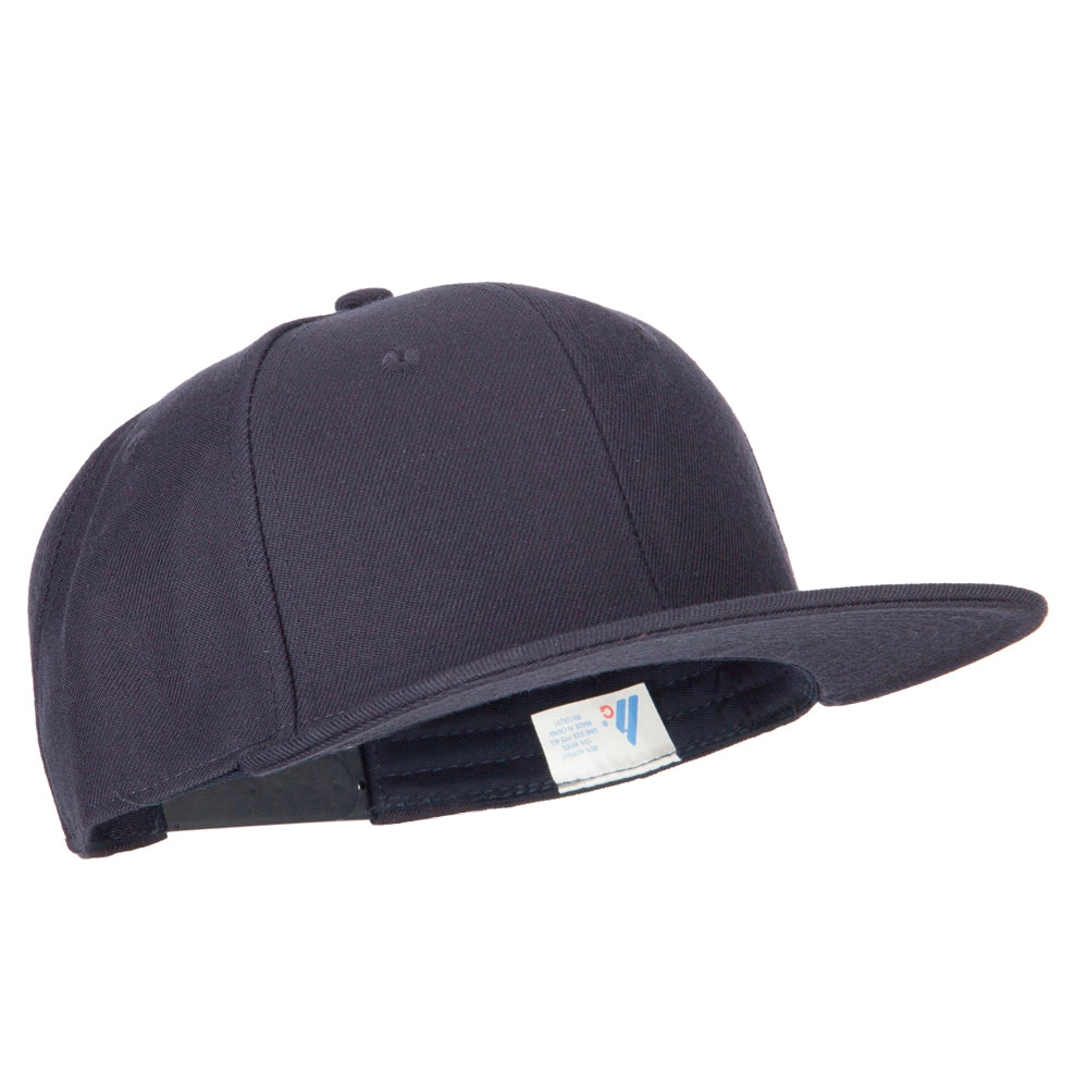 Wool Blend Flat Bill Snapback Cap