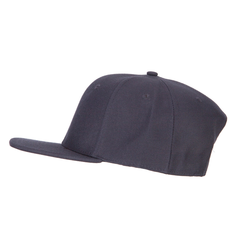 Wool Blend Flat Bill Snapback Cap
