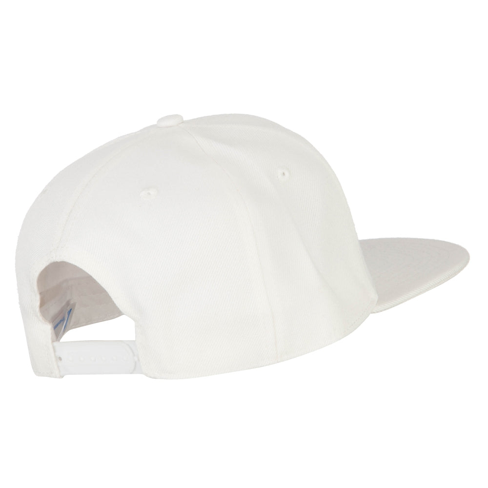 Wool Blend Flat Bill Snapback Cap