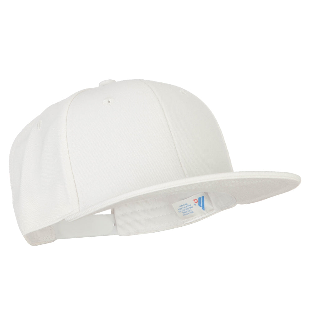 Wool Blend Flat Bill Snapback Cap