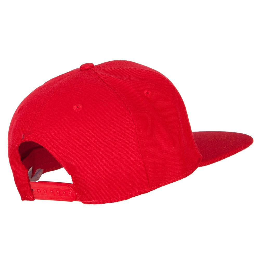 Wool Blend Flat Bill Snapback Cap