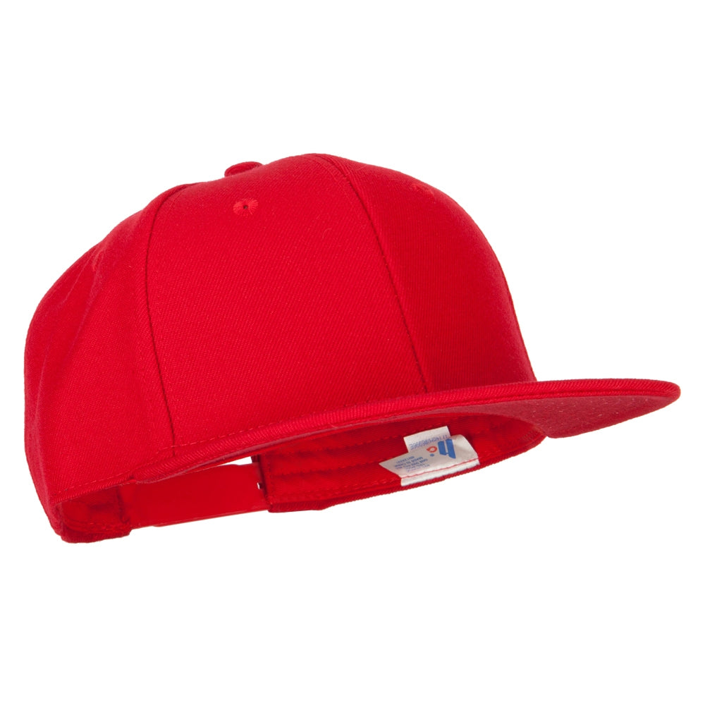 Wool Blend Flat Bill Snapback Cap