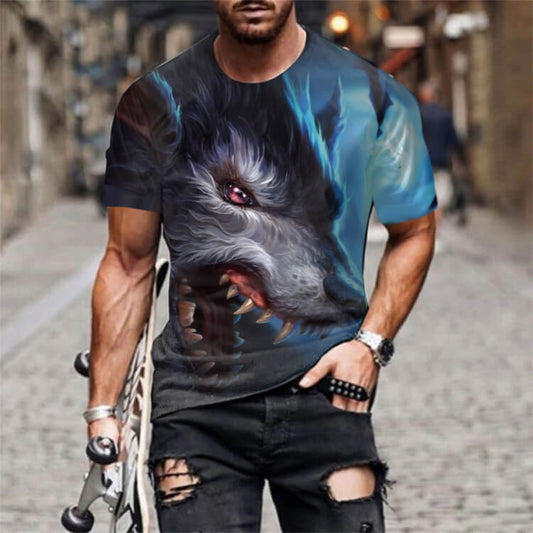 Wolf Howling Polyester T-Shirt
