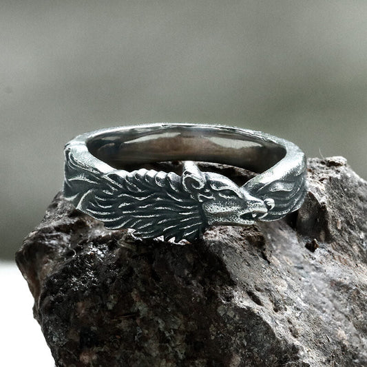 Wolf Loyalty Stainless Steel Animal Ring
