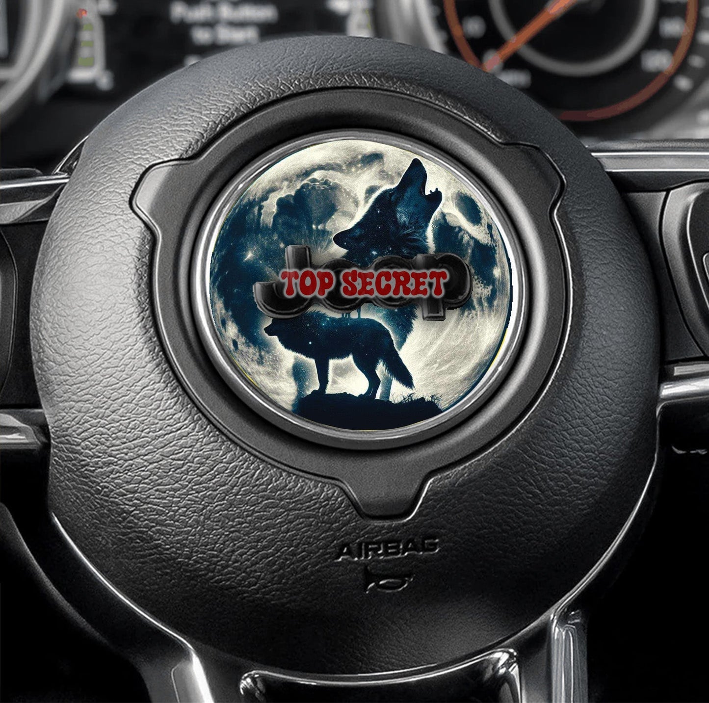 Steering wheel decal Wolves
