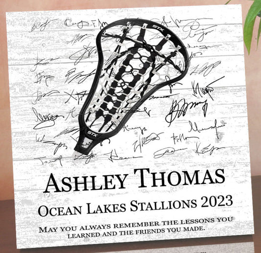 Women's Lacrosse Trophy Plaque - Recognition Award - for Players, Senior Season Gift, MVP or Coaches