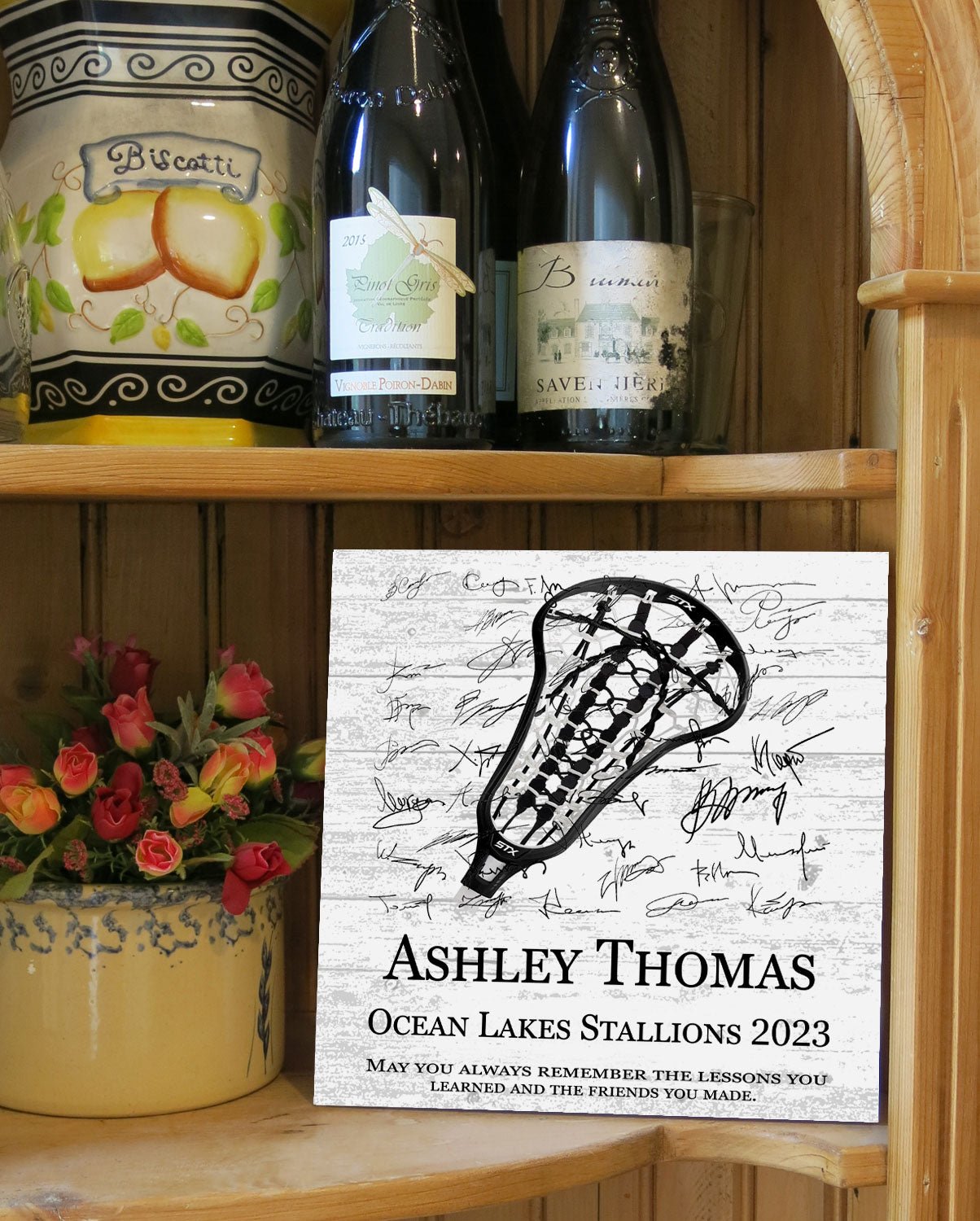 Women's Lacrosse Trophy Plaque - Recognition Award - for Players, Senior Season Gift, MVP or Coaches